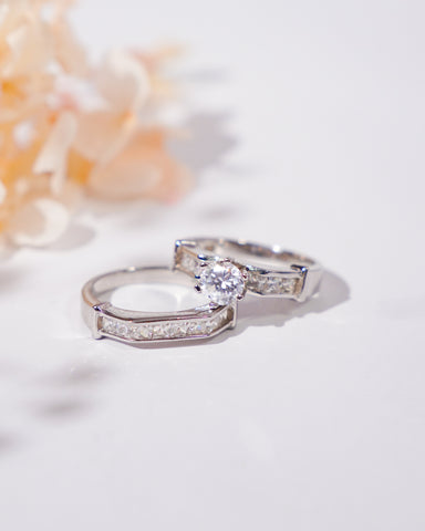Silver Dual Ring Set Made For The Special