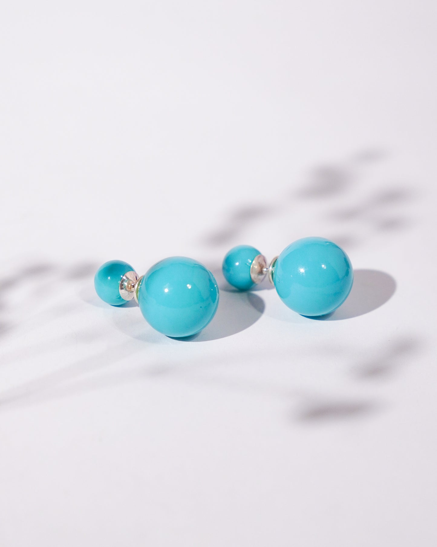 Silver Blue Glint Earrings