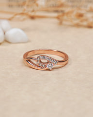Rose Gold Delicate Grace Zircon Ring