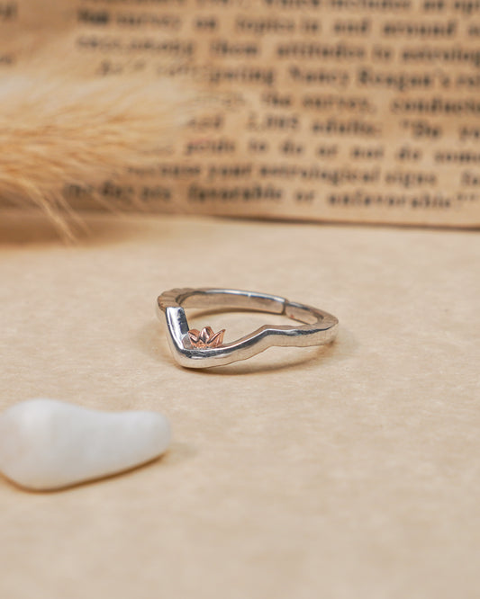 Silver Golden Royalty Ring