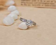 Silver Zircon Diamond Stylish Ring