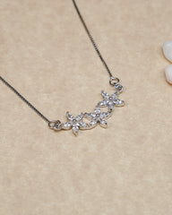 Silver Tres Flower Pendants