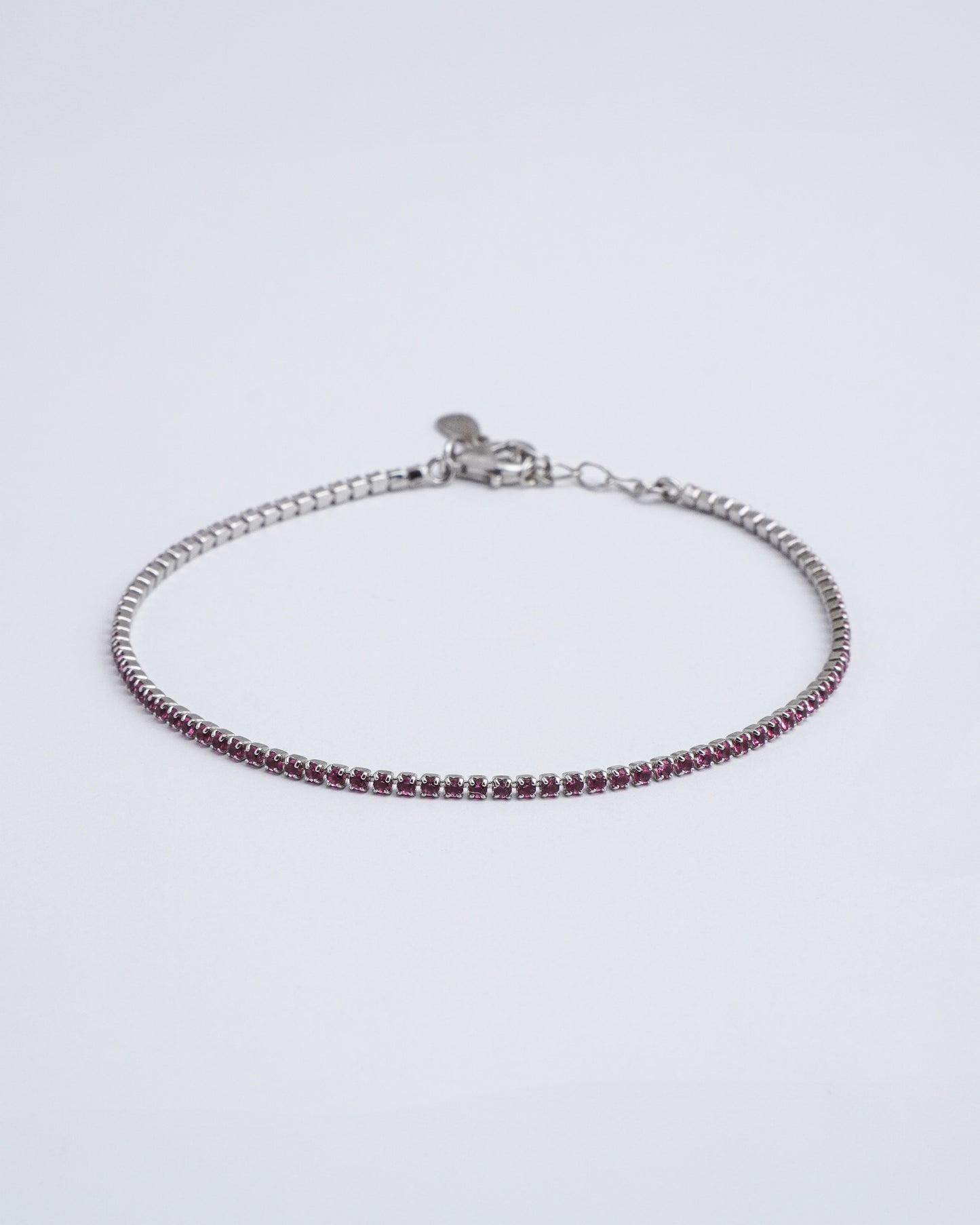 Silver Pink Horizon Bracelet