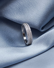 Silver Tri Layered Diamond Eternal Ring