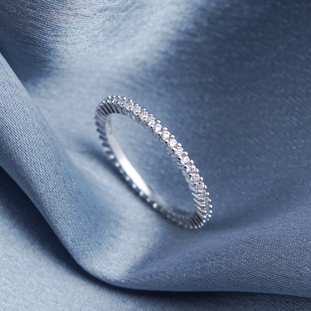 Silver Whisper Diamond Ring