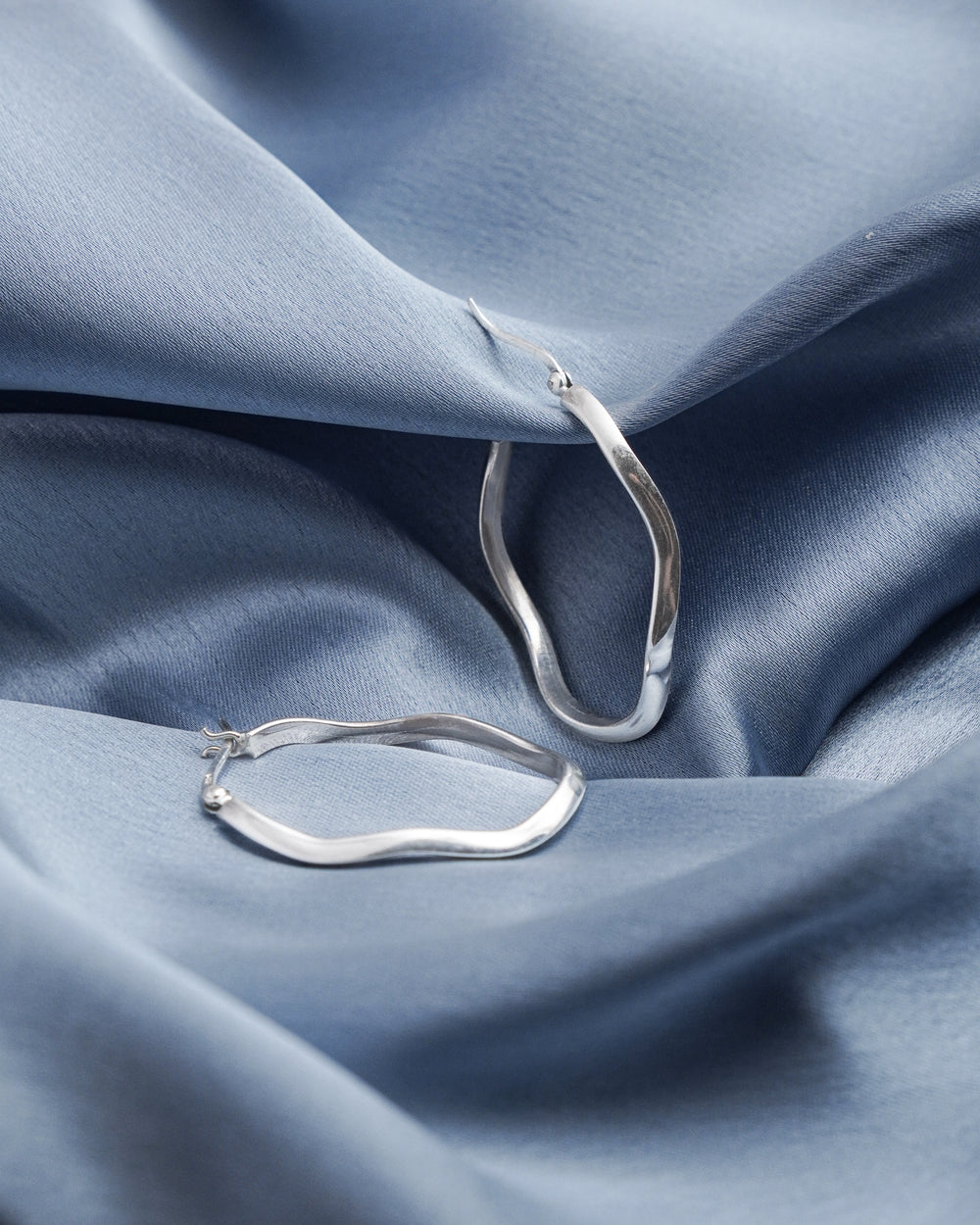 Radiant Hoops Silver Earrings