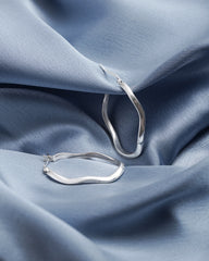 Radiant Hoops Silver Earrings