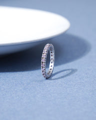 Silver Rose Gold Twilight Diamond Ring