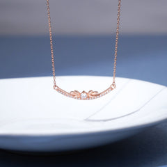 Rose Gold Blush Horizon Pendant