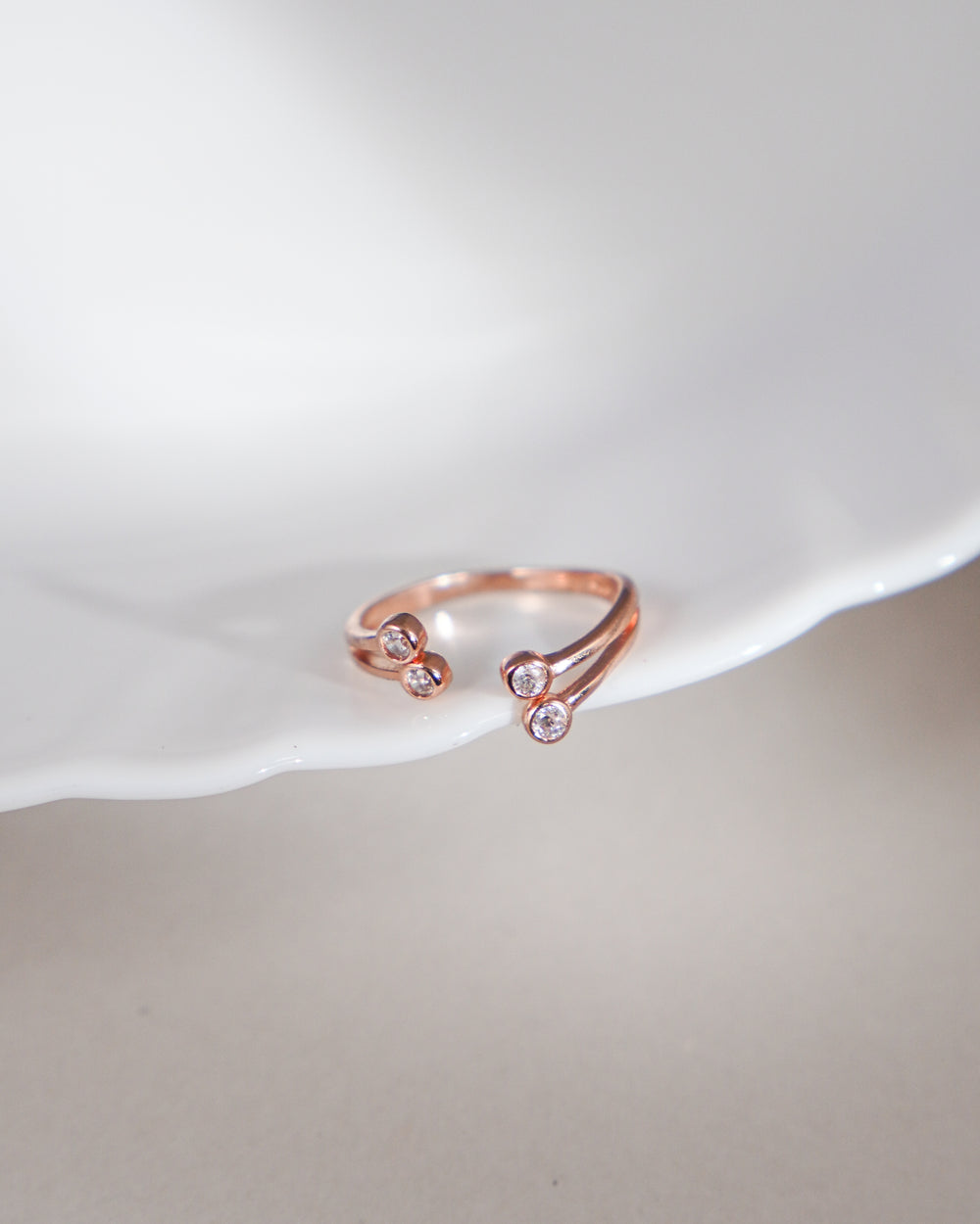 Rose Gold 4 Stone Ring