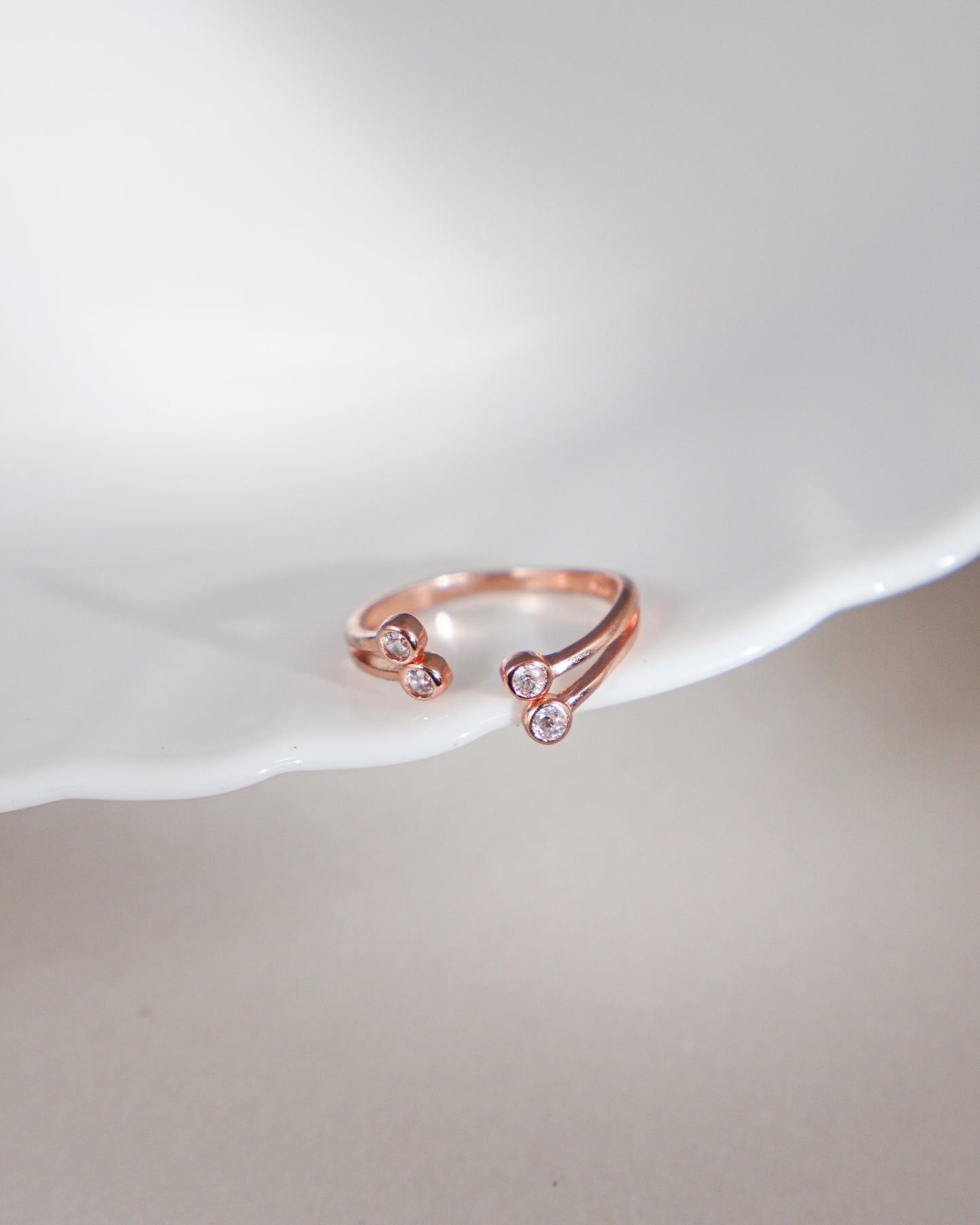 Rose Gold 4 Stone Ring