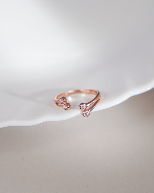 Rose Gold 4 Stone Ring