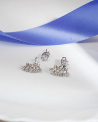 Diamond Cascade Silver Earrings
