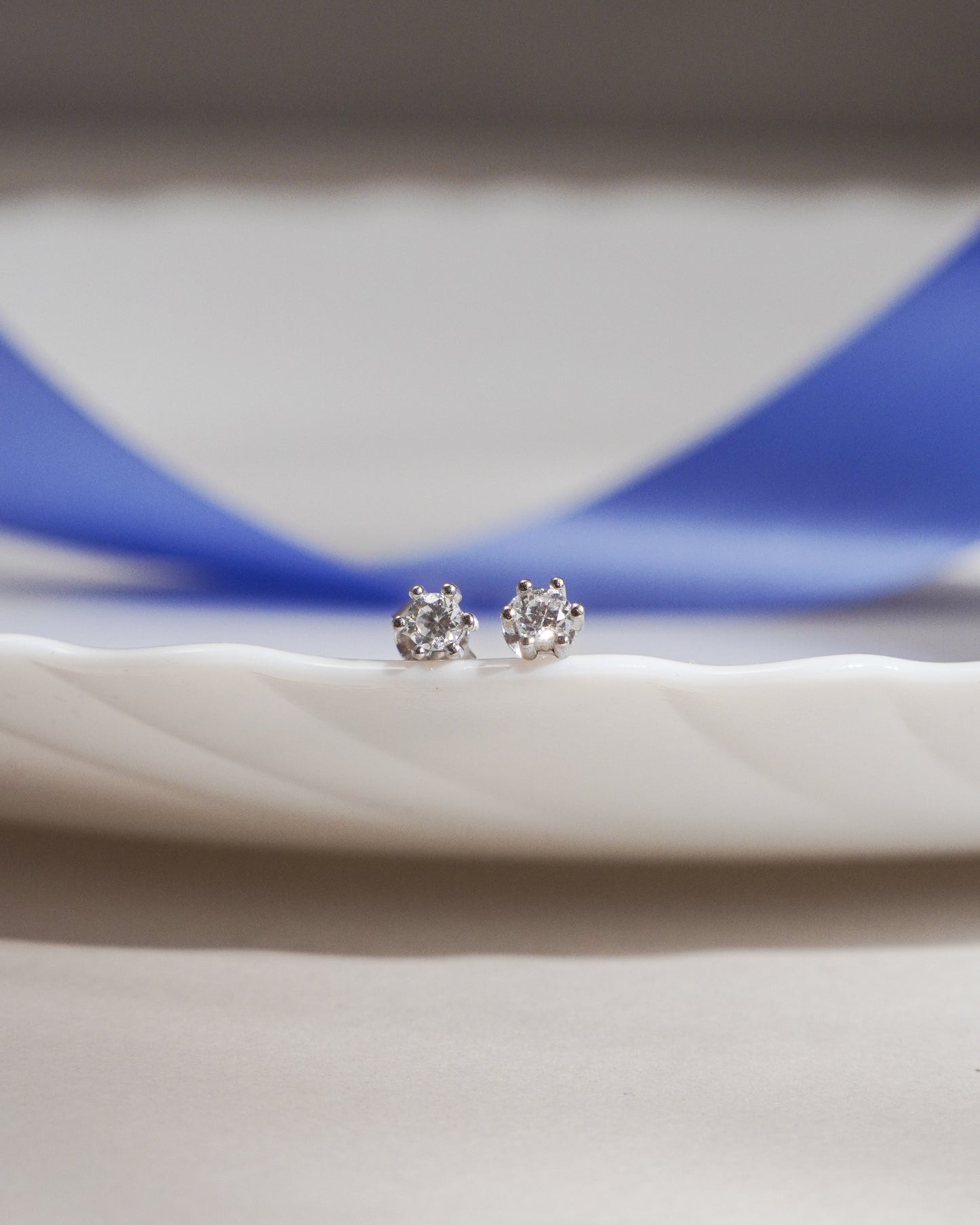 Diamond Cascade Silver Earrings