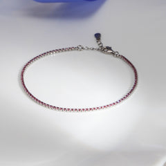 Silver Pink Horizon Bracelet