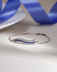 Azure Glow Silver Bracelet