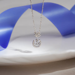 Silver Cube Queen Crown Pendant