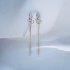 925 Silver Heart Glow Earrings