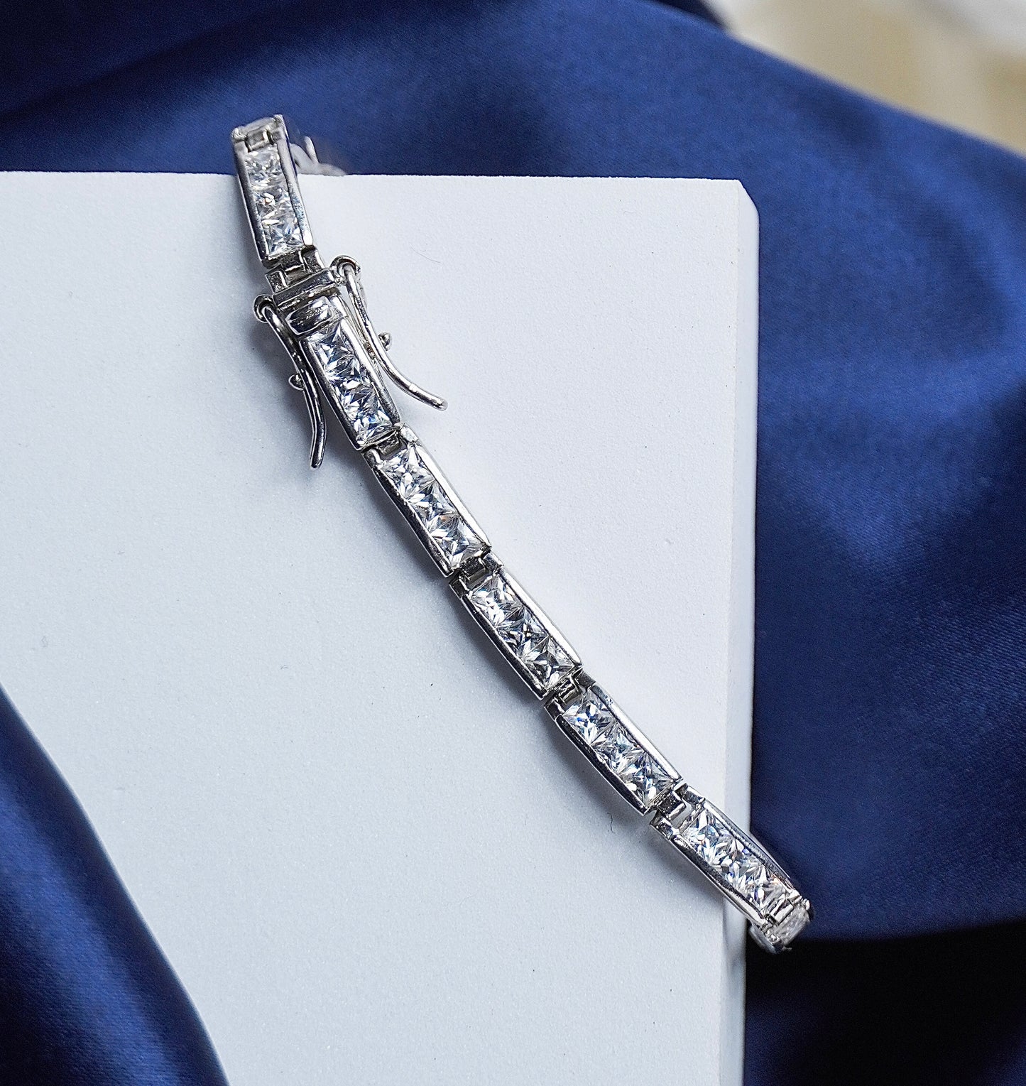 Lustrous Silver Glimmer Bracelet