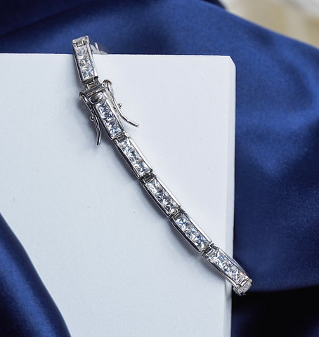 Lustrous Silver Glimmer Bracelet