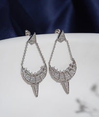 925 Silver Crystal Bloom Earrings