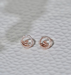 925 Rose Gold Regal Radiance Earrings