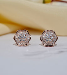 925 Rose Gold Floral Beauty Earring