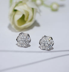 925 Silver Floral Wave Earring