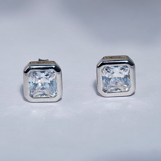 925 Silver Sterling Cube Earrings