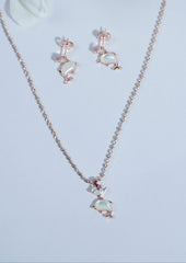 Pure Silver Opal Stone Ball Set