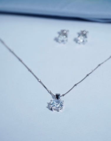 Pure Silver Mystic Stone Set