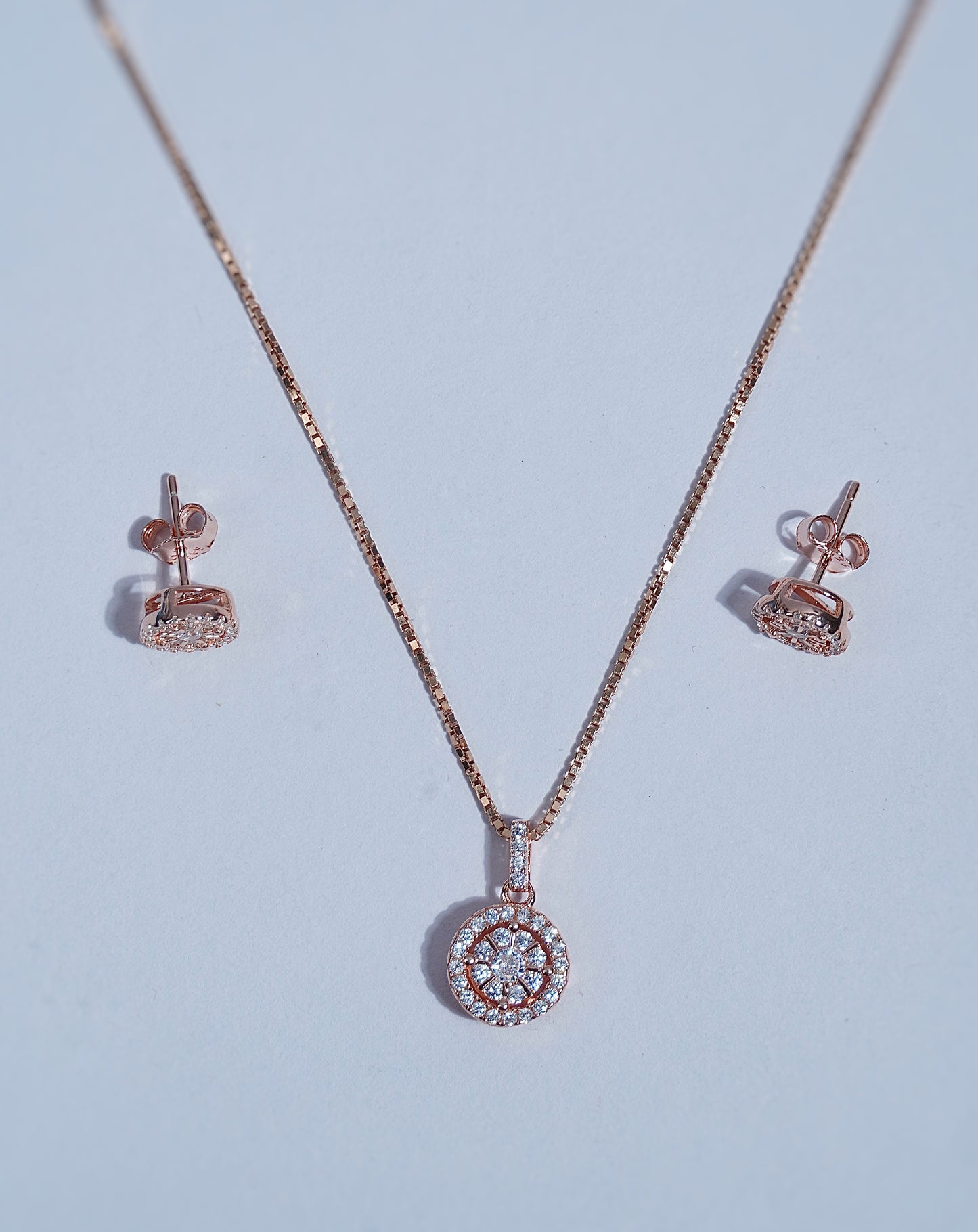 Pure Silver Rose Gold Majestic Set