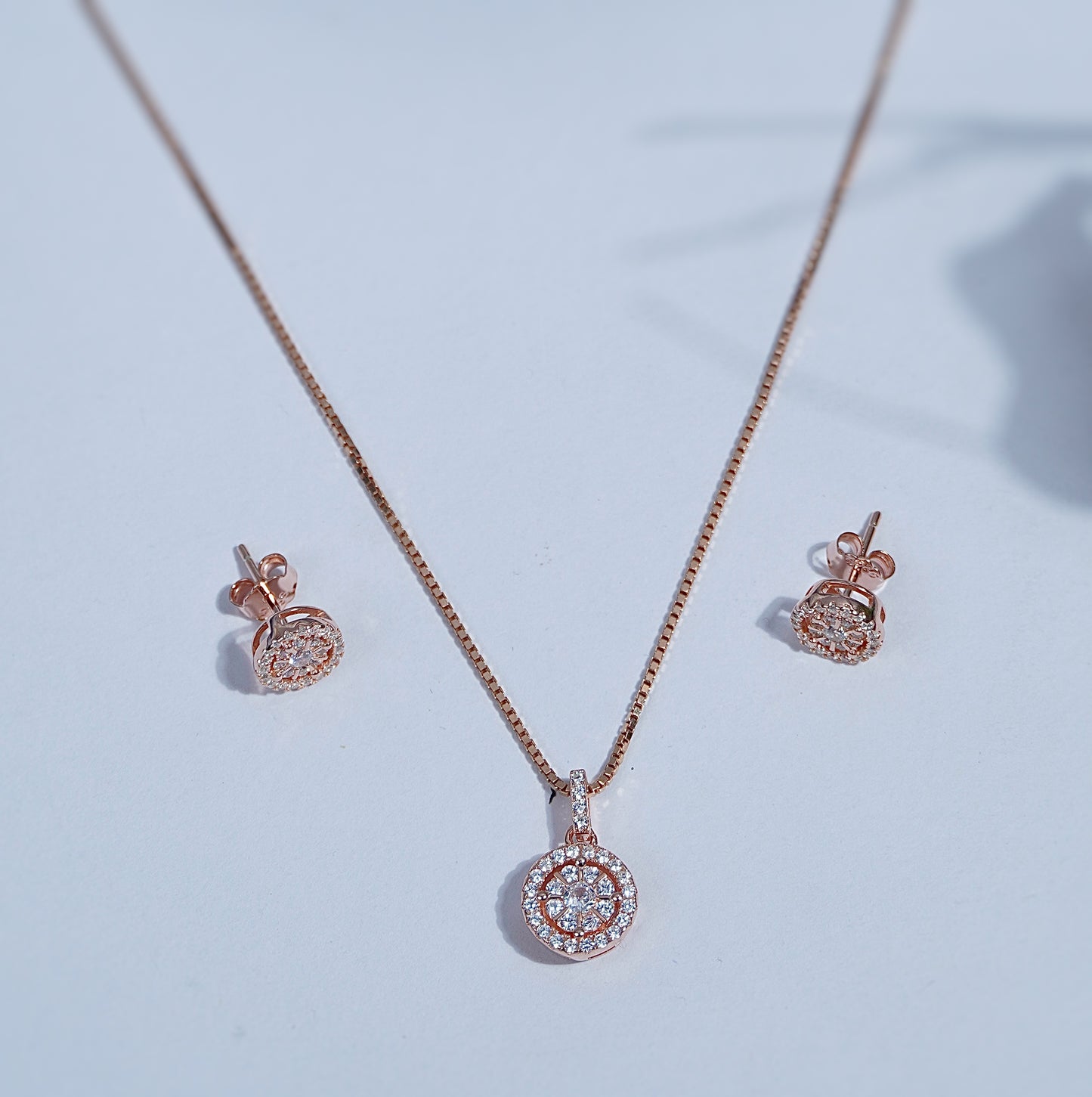 Pure Silver Rose Gold Majestic Set