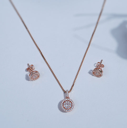 Pure Silver Rose Gold Majestic Set
