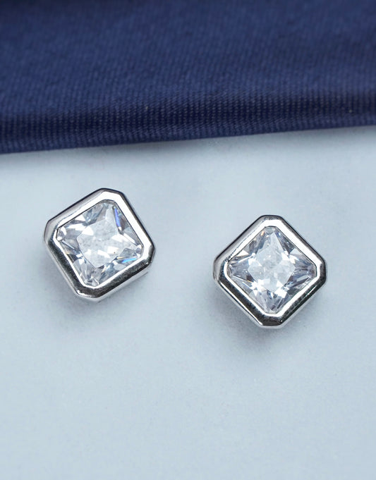 925 Silver Sterling Cube Earrings