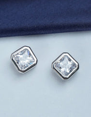 925 Silver Sterling Cube Earrings